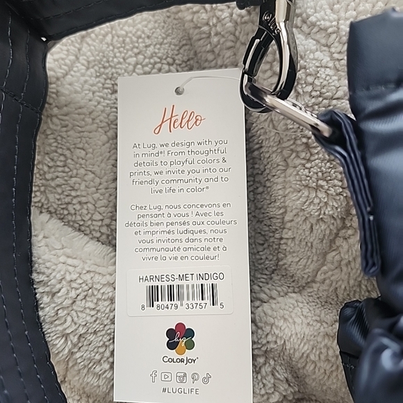 NEW LUG Metallic Indigo Harness Crossbody Bag NWT - Picture 4 of 9